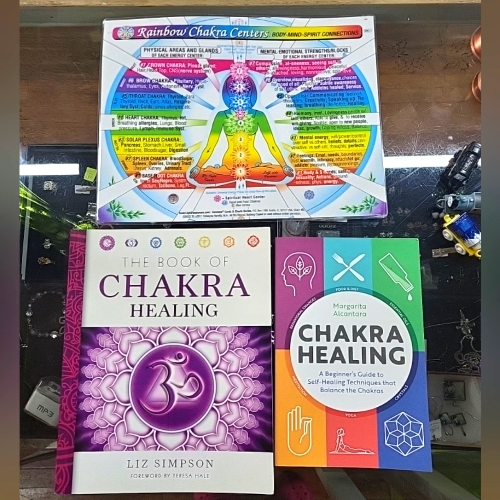 Chakra Healing Book Set with Chart